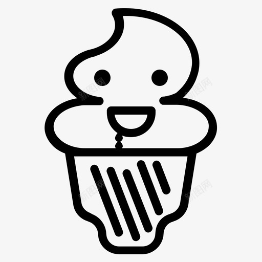诱惑冰淇淋表情符号食物svg_新图网 https://ixintu.com 冰淇淋 诱惑 表情 符号 食物 可爱 爱的