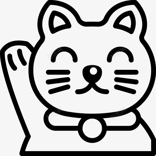 内子猫吉祥物svg_新图网 https://ixintu.com 内子 吉祥物 象征 财富 日本 图标
