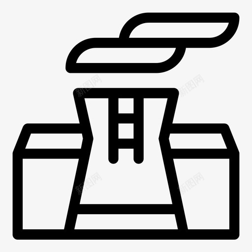 核电站烟囱冷却塔svg_新图网 https://ixintu.com 核电站 烟囱 冷却塔 核电 发电厂 气候变化