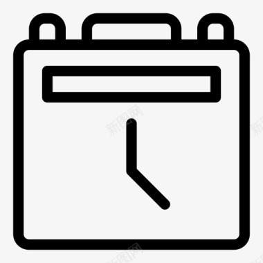 手表圆形时钟时间和日期图标