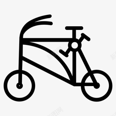 高脚踏车自行车交通工具图标