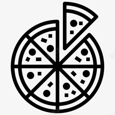比萨饼食品意大利食品图标