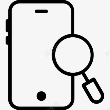 智能手机搜索放大镜技术图标
