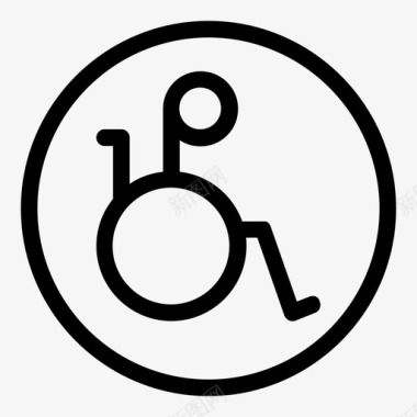 残疾人标志残疾人轮椅图标
