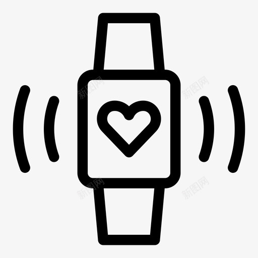智能手表心跳设备svg_新图网 https://ixintu.com 智能 手表 心跳 设备 心脏 心率 健身