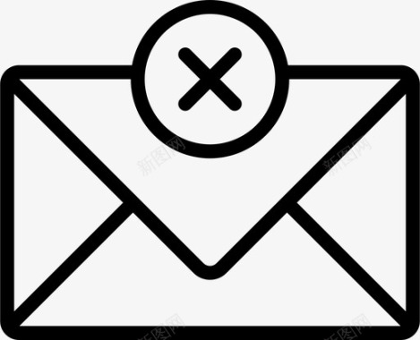 电子邮件未发送警报拒绝图标