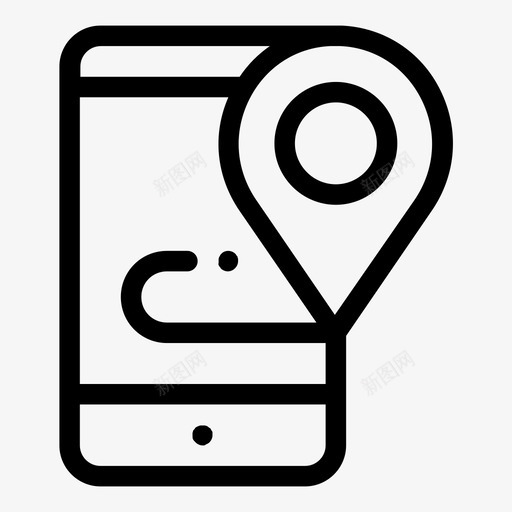 位置地图点地图指针svg_新图网 https://ixintu.com 地图 位置 指针 移动 应用程序 占位符 智能 手机 旅行