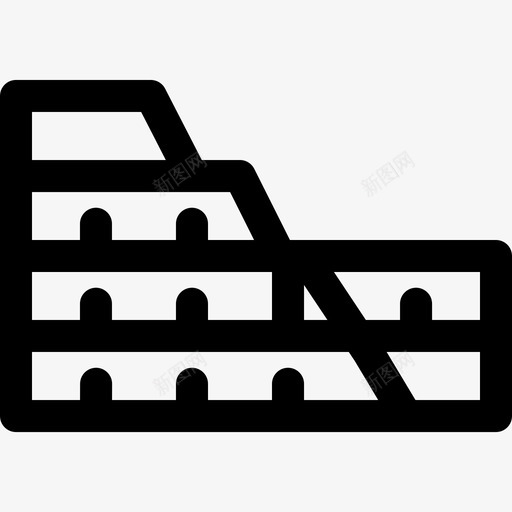 斗兽场建筑角斗士svg_新图网 https://ixintu.com 斗兽场 建筑 角斗士 意大利 罗马 地标