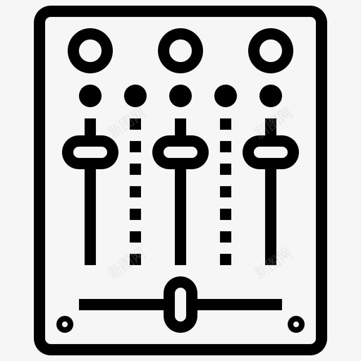 音乐桌dj混音svg_新图网 https://ixintu.com 音乐 桌混 多媒体 工作区 电影院