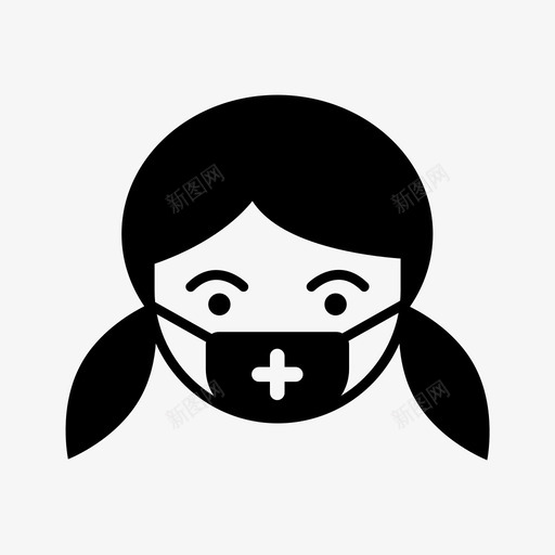 戴面具的女孩日冕冠状病毒svg_新图网 https://ixintu.com 冠状 女孩 戴面具 戴面具的女人 日冕 病毒 脸面 面具