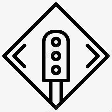 红绿灯十字路口道路图标