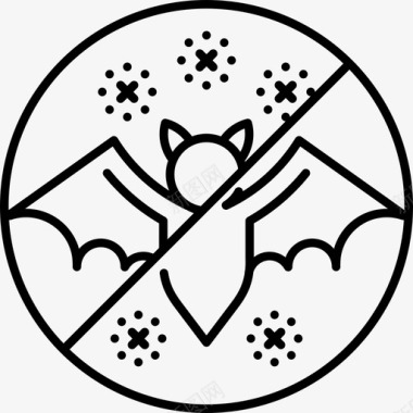 无动物标志蝙蝠电晕图标
