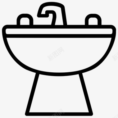 浴缸洗脸盆盥洗盆图标