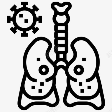 呼吸系统细菌保健图标