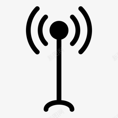 天线收音机天线wifi信号图标