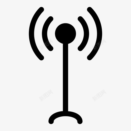 天线收音机天线wifi信号svg_新图网 https://ixintu.com 天线 无线 收音机 信号 连接 互联网 音乐