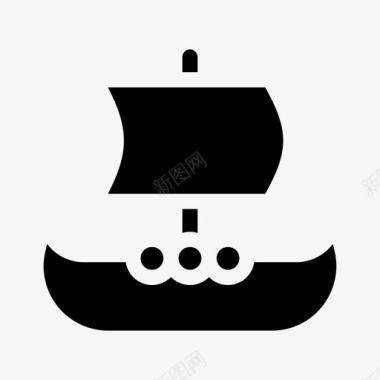 帆船古董希腊语图标