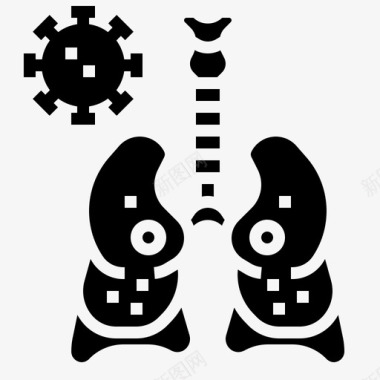 呼吸系统细菌保健图标