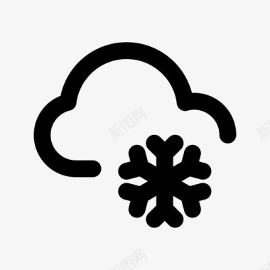 降雪云冬天图标