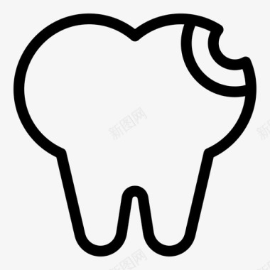 蛀牙龋齿牙医图标