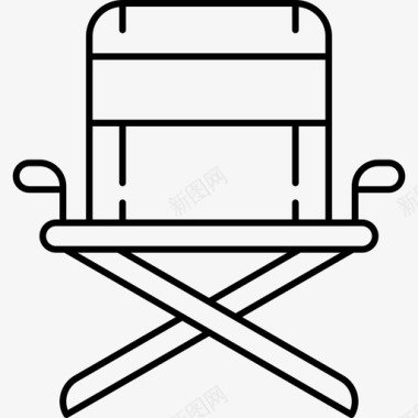 椅子可折叠家具图标