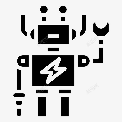 机器人未来派科幻svg_新图网 https://ixintu.com 玩具 机器人 未来派 科幻 科技 雕文