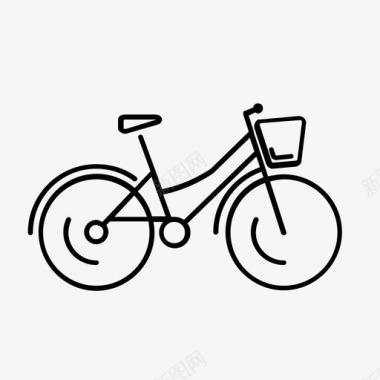 城市自行车自行车交通工具图标