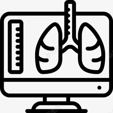 肺部模型三维计算机图标