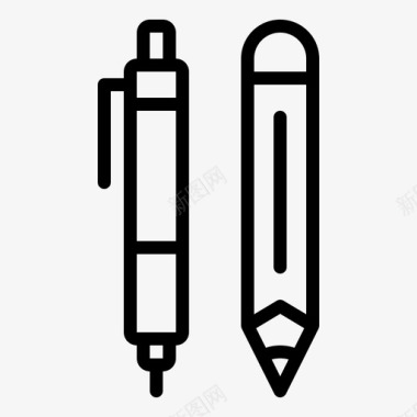 采购产品钢笔和铅笔钢笔和铅笔学校图标