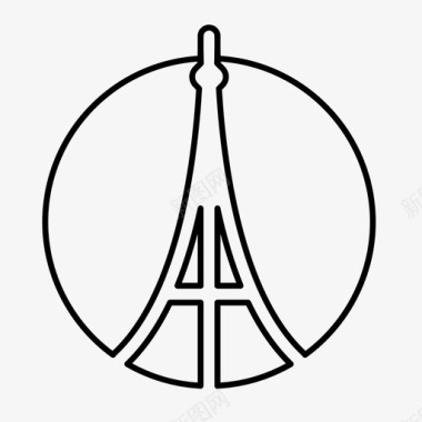 埃菲尔铁塔纪念碑巴黎图标