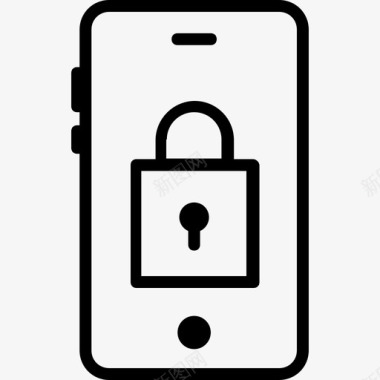 智能手机锁安全技术图标