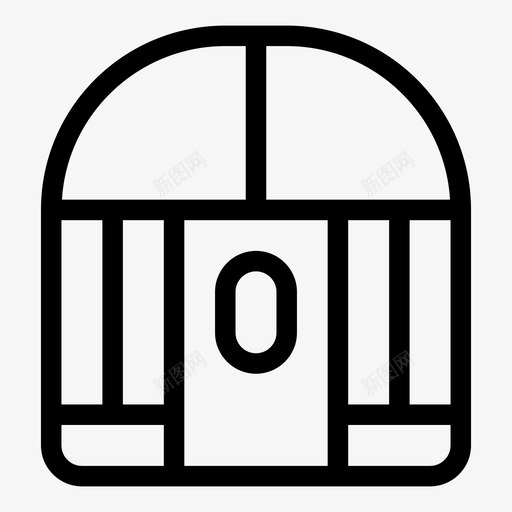 穹顶温室建筑生态svg_新图网 https://ixintu.com 穹顶 温室 建筑 生态环境 植物