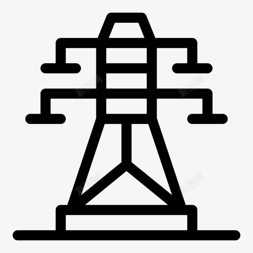 铁塔电力能源svg_新图网 https://ixintu.com 铁塔 电力 能源工业 电线 核能