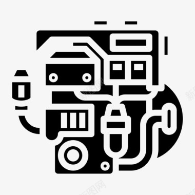 机器皮带建筑图标