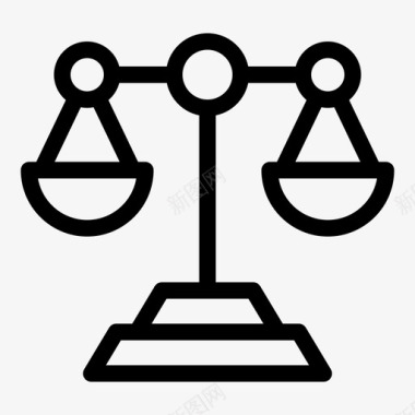 平等法官司法规模图标