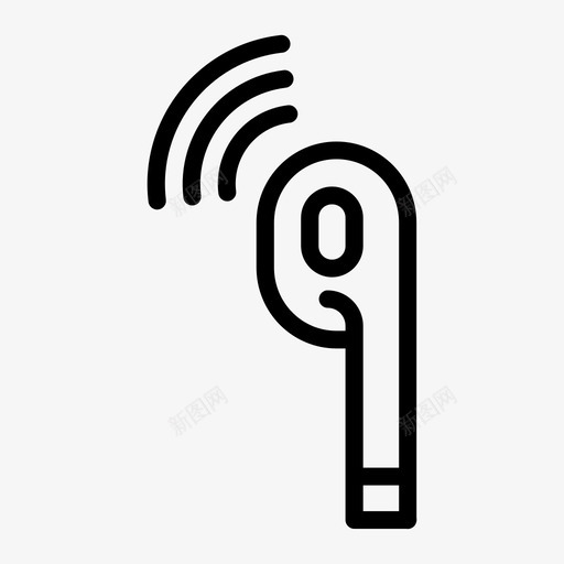 耳机airpod音频svg_新图网 https://ixintu.com 耳机 音频 信号 无线 无线耳机