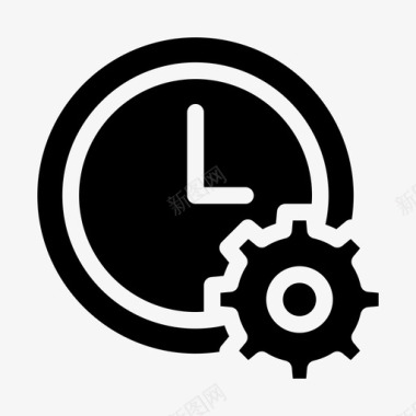时间管理循环时钟计划图标
