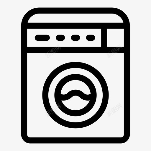 洗衣机电器家用svg_新图网 https://ixintu.com 洗衣机 电器 家用 家政 洗衣 智能家居