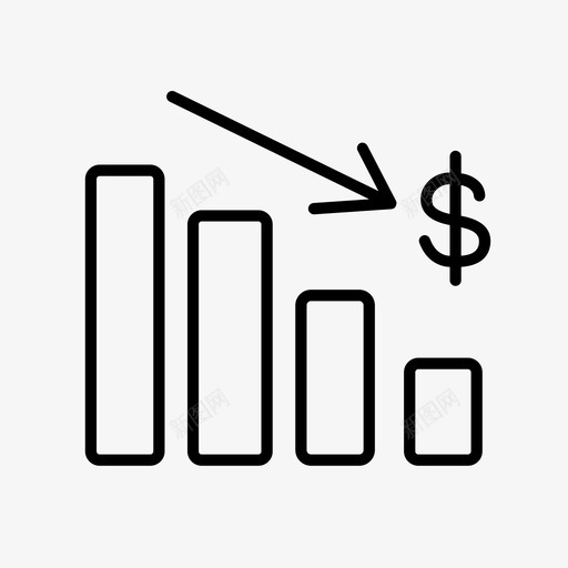 通货紧缩图表金融svg_新图网 https://ixintu.com 金融 通货紧缩 图表 货币 报告 图标