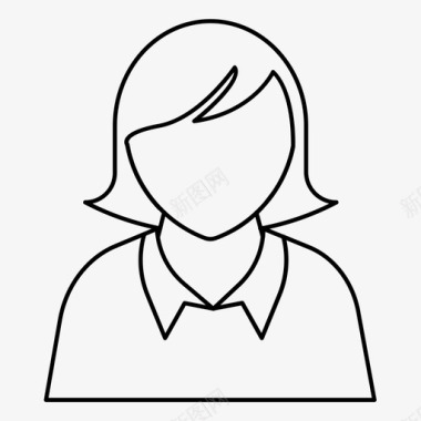 女化身帐户个人资料图标