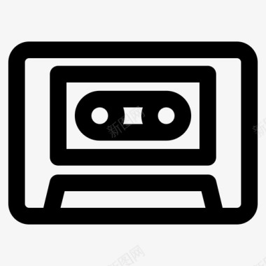 录音带盒式磁带多媒体图标