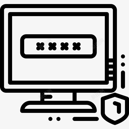 计算机登录密码svg_新图网 https://ixintu.com 计算机 登录 密码 安全 屏蔽 数据 保护