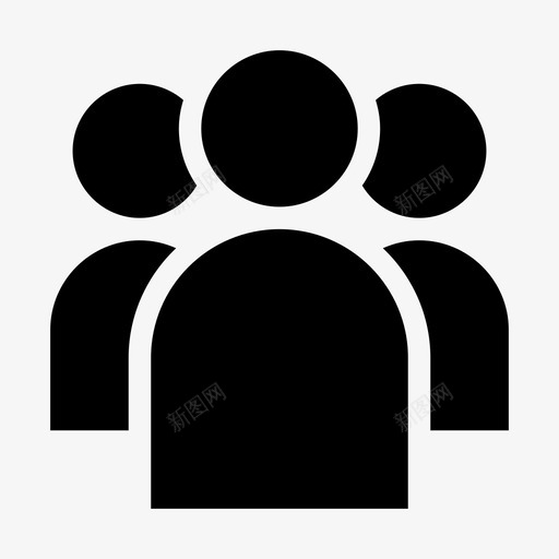 联系人客户家庭svg_新图网 https://ixintu.com 联系人 客户 家庭 小组 团队 填充