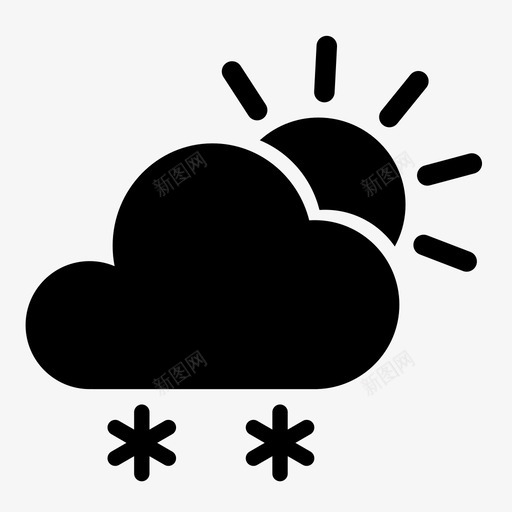 晴朗的冬天多云寒冷svg_新图网 https://ixintu.com 晴朗 冬天 多云 寒冷 下雪 天气