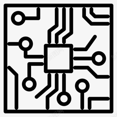电路板芯片电子图标