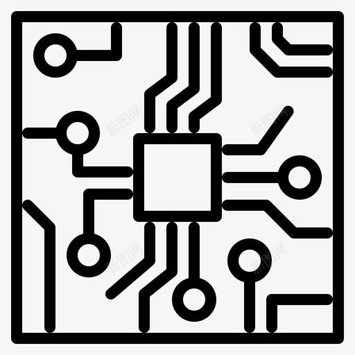 电路板芯片电子svg_新图网 https://ixintu.com 电路板 芯片 电子技术