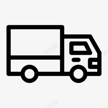 箱式卡车交货装运图标