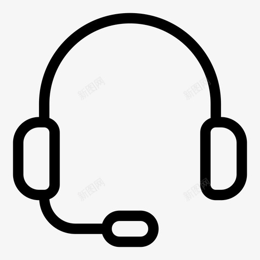 通话聊天耳机svg_新图网 https://ixintu.com 耳机 通话 聊天 麦克风 电话 销售 营销 增长