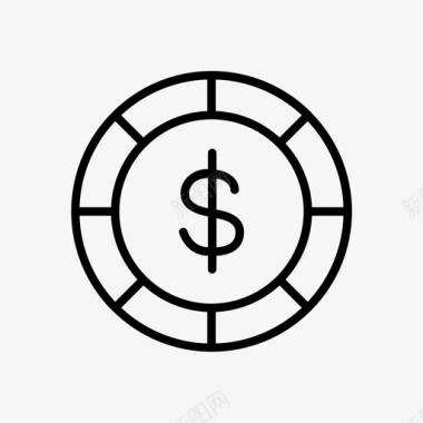 美元硬币货币金融图标