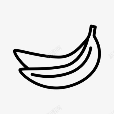 香蕉食用食品图标